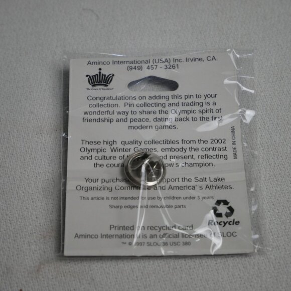 Salt Lake 2002 Winter Olympics Collectible Enamel Pin Badge By Aminco - Picture 2 of 2